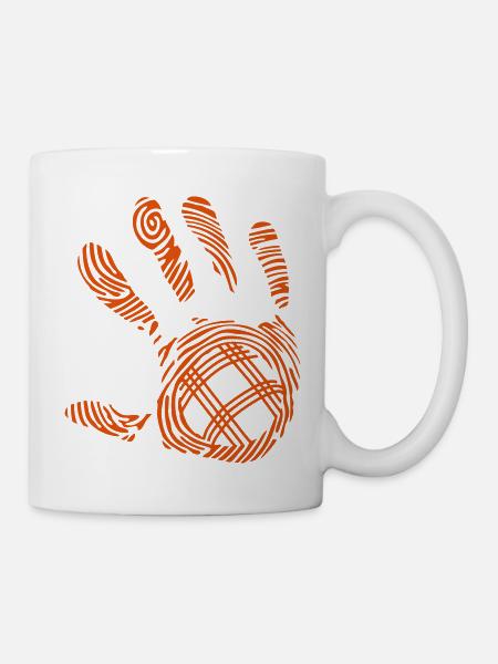 petanque empreinte main - Mug blanc - blanc