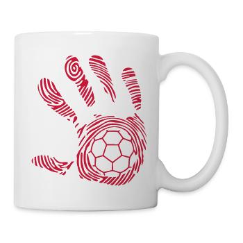 handball empreinte main - Mug blanc - blanc - Droite