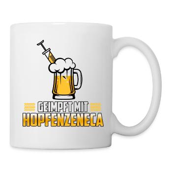 Hopfenzeneca Bier Impfung geimpft mit Bier Hopfen - Tasse - Weiß - Rechts