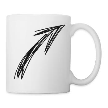 Esquisse de la flèche - Mug blanc - blanc - Droite