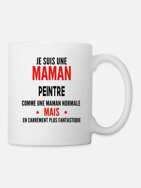 fantastique Maman et PEINTRE cadeau pour mère - Mug blanc - blanc