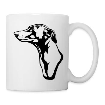 greyhound BACKGROUND - Tasse - Weiß - Rechts