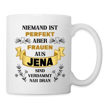 Jena Deutschland Stadt Heimat Liebe Frauen Spruch - Tasse - Weiß - Rechts