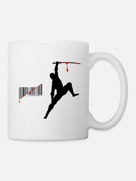 Ninja Barcode - Tasse - Weiß