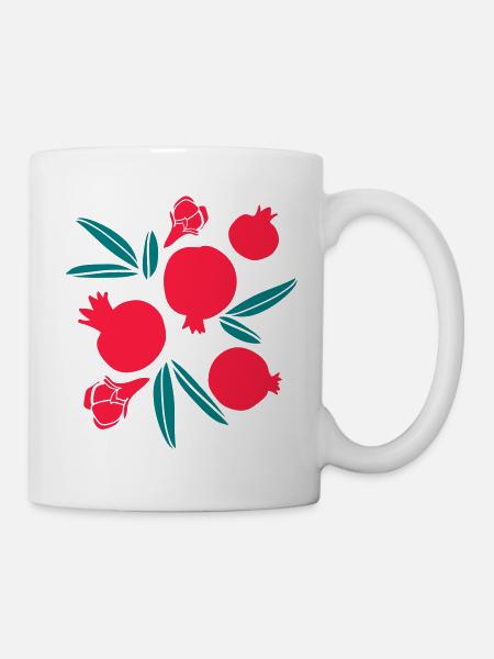 Granatäpfel Früchte - Tasse - Weiß
