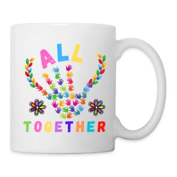 Love Rainbow Rain ALL TOGETHER - Mug - white - Right