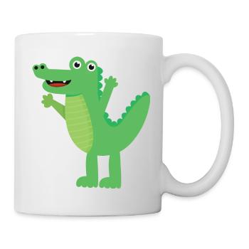 Krokodil - Tasse - Weiß - Rechts