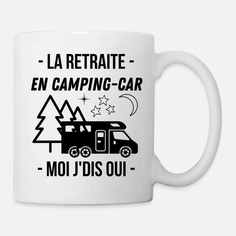 Humour Cadeau Retraite Camping car - Mug blanc - blanc
