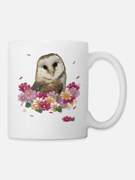 Hibou - Mug blanc - blanc