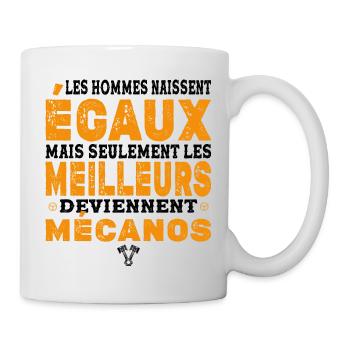 Mécanos Cadeau Humour Personnalisé - Mug blanc - blanc - Droite