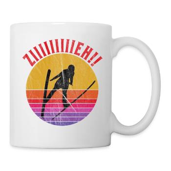 Skispringen ZIEH Skispringer Skifliegen - Tasse - Weiß - Rechts