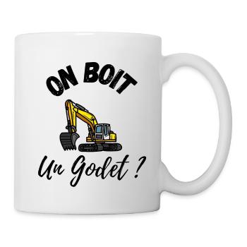on boit un godet - Mug blanc - blanc - Droite