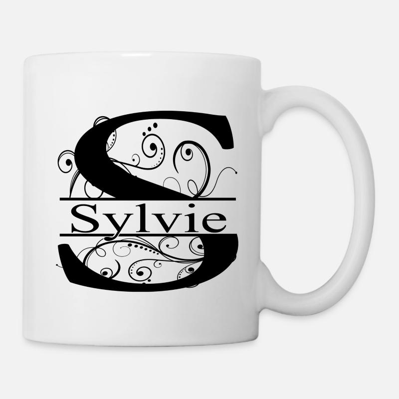Monogramme avec le prénom Sylvie - Mug blanc - blanc