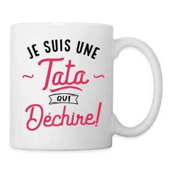 Une Tata Qui Déchire Cadeau Femme Annonce Tata - Mug blanc - blanc - Droite
