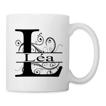 Monogram with the name Léa - Mug - white - Right