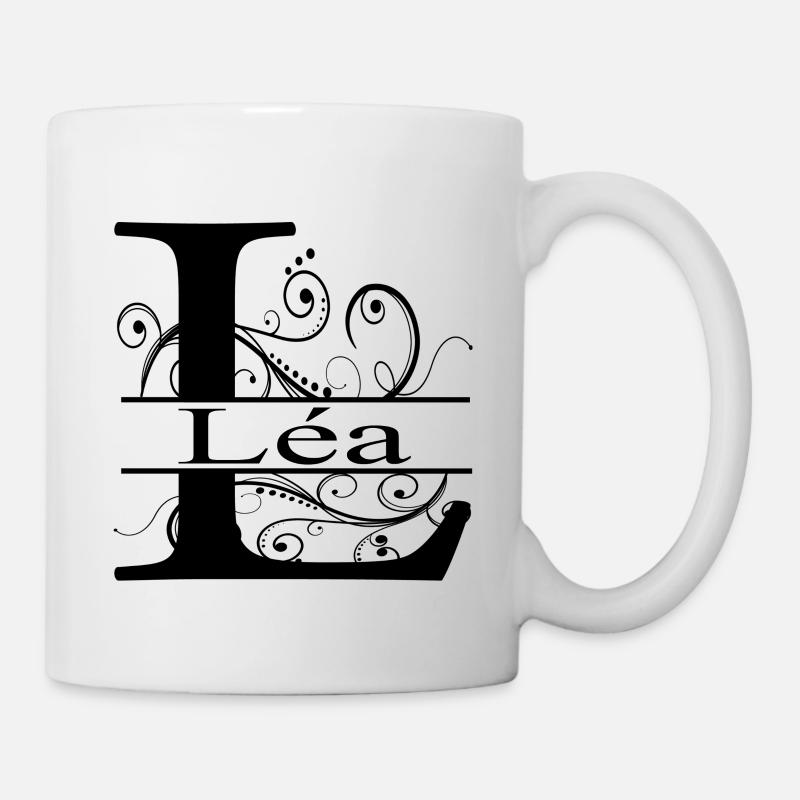 Monogramme avec le prénom Léa - Mug blanc - blanc