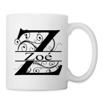 Monogram with the name Zoé - Mug - white - Right