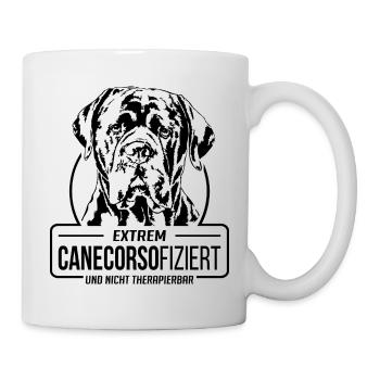 CANECORSOFIZIERT Cane Corso Hunde Spruch Wilsigns - Tasse - Weiß - Rechts