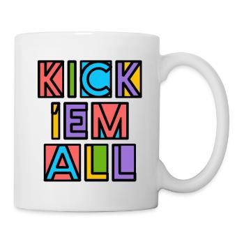 Kick 'Em All - Mug blanc - blanc - Droite