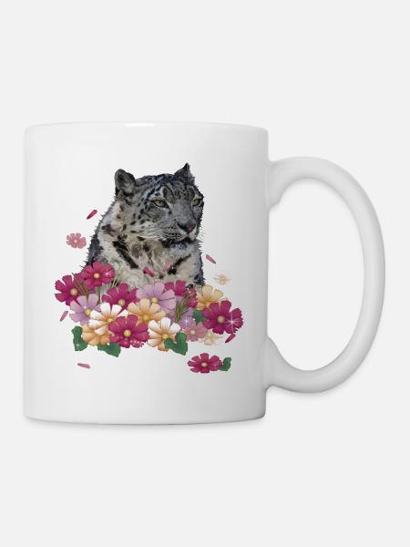 Schneeleopard - Tasse - Weiß