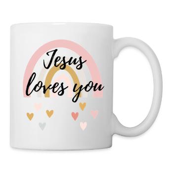 Jesus loves you - Tasse - Weiß - Rechts