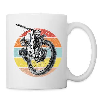 Moto, Vintage - Mug blanc - blanc - Droite