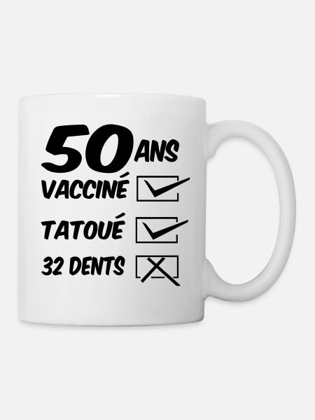 50 ans / anniversaire 50 ans / homme 50 ans - Mug blanc - blanc