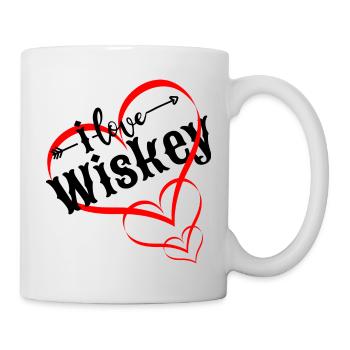 Ich liebe Whiskey - Tasse - Weiß - Rechts