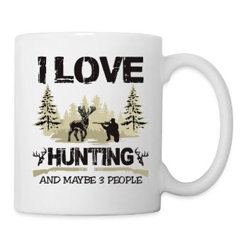 Chasse Chasseurs Cerf Gibier Hobby Loisirs - Mug blanc - blanc - Droite