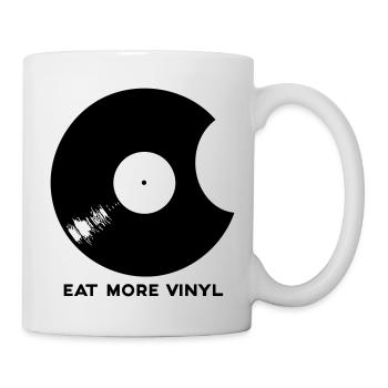 Mangez plus de vinyle / Esst mehr Vinyl - Mug blanc - blanc - Droite