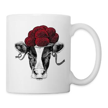 Vache de la Forêt-Noire avec Bollenhut - Mug blanc - blanc - Droite