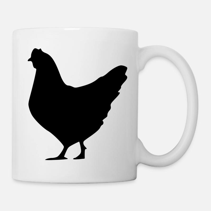 Umriss Huhn - Tasse - Weiß