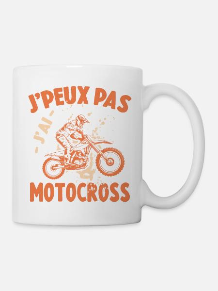 Je Peux Pas J'ai Motocross Motard Cadeau Moto - Mug blanc - blanc