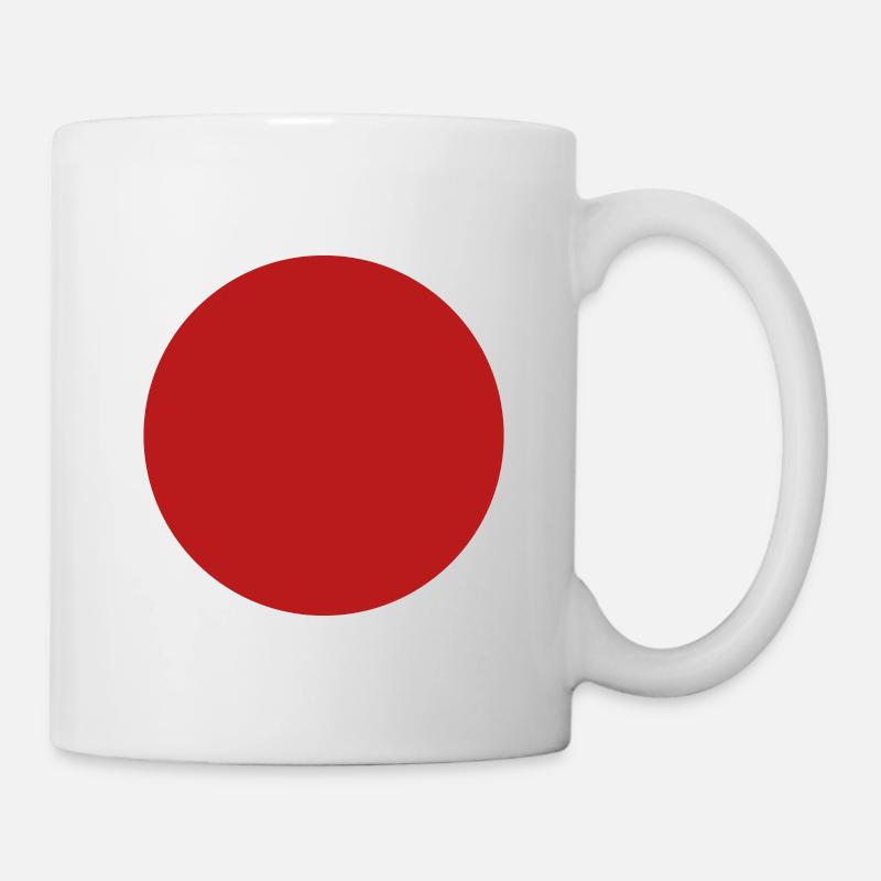 Rond Rouge Point Rouge Cercle Rouge - Mug blanc - blanc