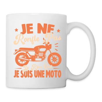 Je Ne Ronfle Pas Je Rêve Que Je Suis Une Moto - Mug blanc - blanc - Droite