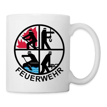 Feuerwehr 4 Logo 1 - Tasse - Weiß - Rechts