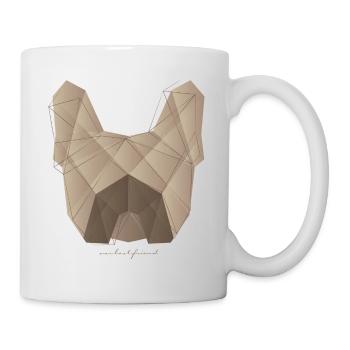 Geometric Frenchie fawn - Französische Bulldogge - Tasse - Weiß - Rechts