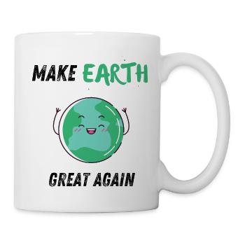 Make earth great again - Mug - white - Right
