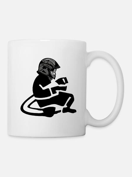 Sapeurs pompiers a l attaque Jeunes pompiers - Mug blanc - blanc