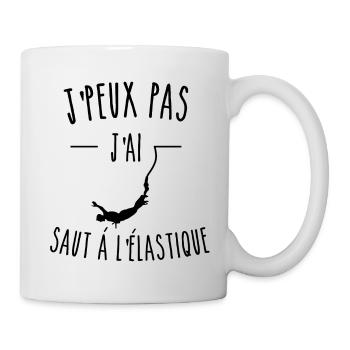 je peux pas j'ai saut à l'élastique - Mug blanc - blanc - Droite