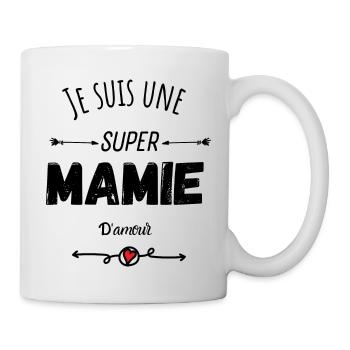 Je suis une super mamie d'amour citation mamie - Mug blanc - blanc - Droite