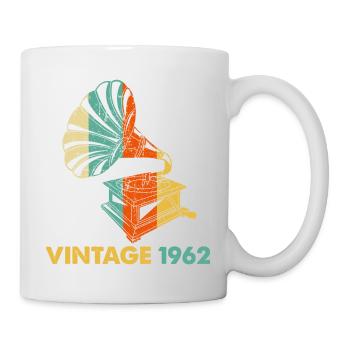 Vintage Grammophon 60. Geburtstag 1962 60 Jahre alt - Tasse - Weiß - Rechts