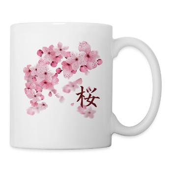 Japanese Cherry Blossoms - Sakura - Mug - white - Right