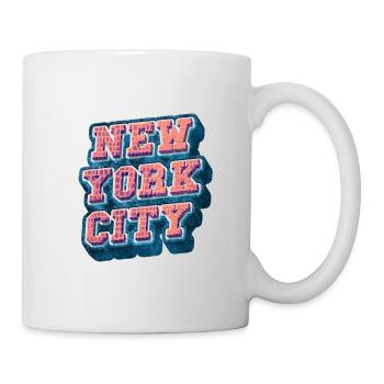 New York City NYC USA America City Font - Mug - white - Right