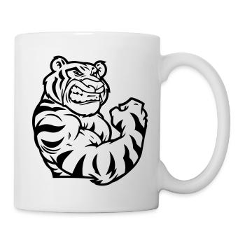 tiger biceps - Mug - white - Right