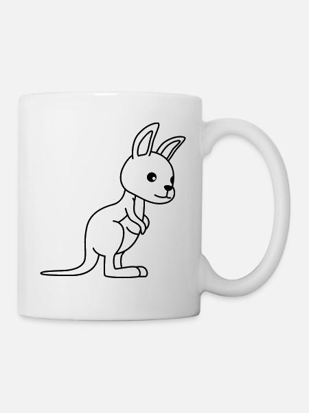 Kangaroo Comic - Tasse - Weiß