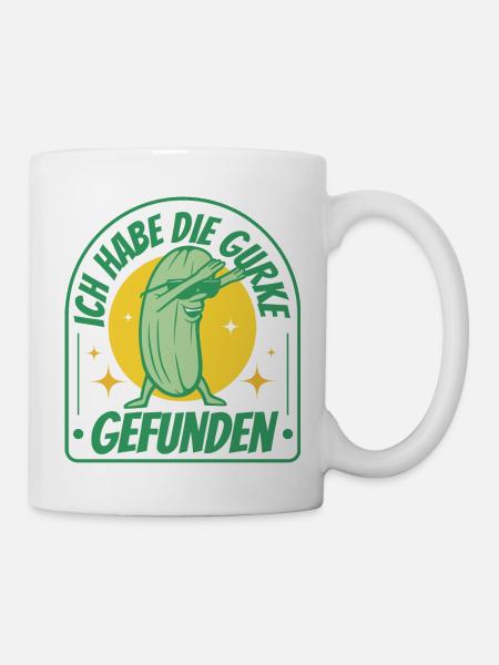 Coole Gurke Dab Sonnenbrille Geschenk Idee - Tasse - Weiß