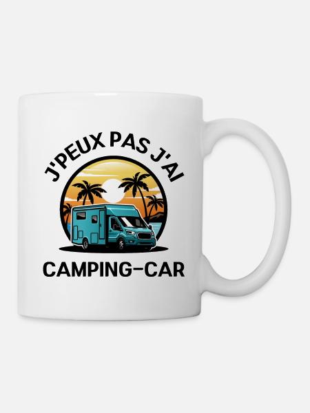 j'peux pas j'ai camping-car, humour vacances fun - Mug blanc - blanc