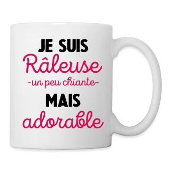 Je Suis Râleuse Un Peu Chiante Mais Adorable - Mug blanc - blanc - Droite