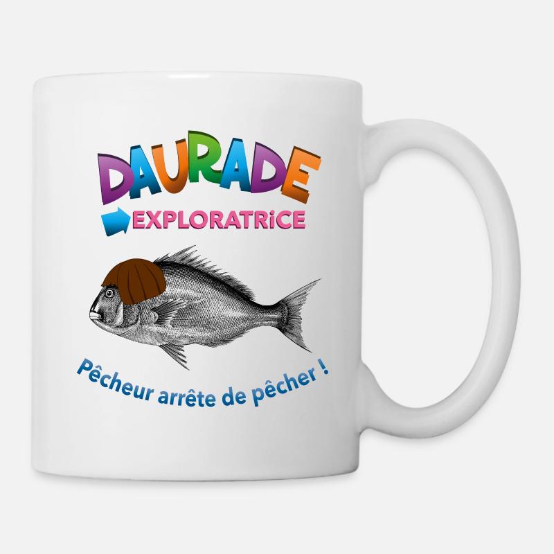 daurade exploratricehumour de pêche ! - Mug blanc - blanc